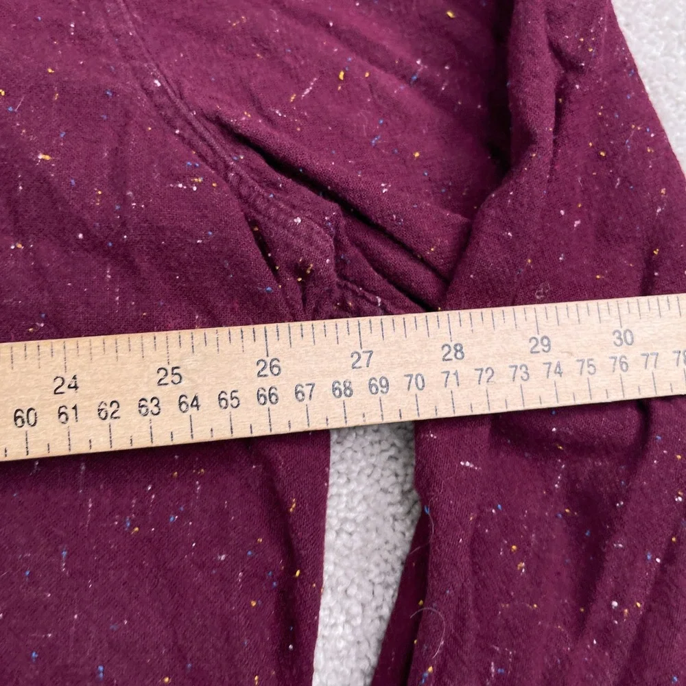 Banana Republic Shirt Mens XXL Tall Burgundy Donegal Flannel Untucked Fit